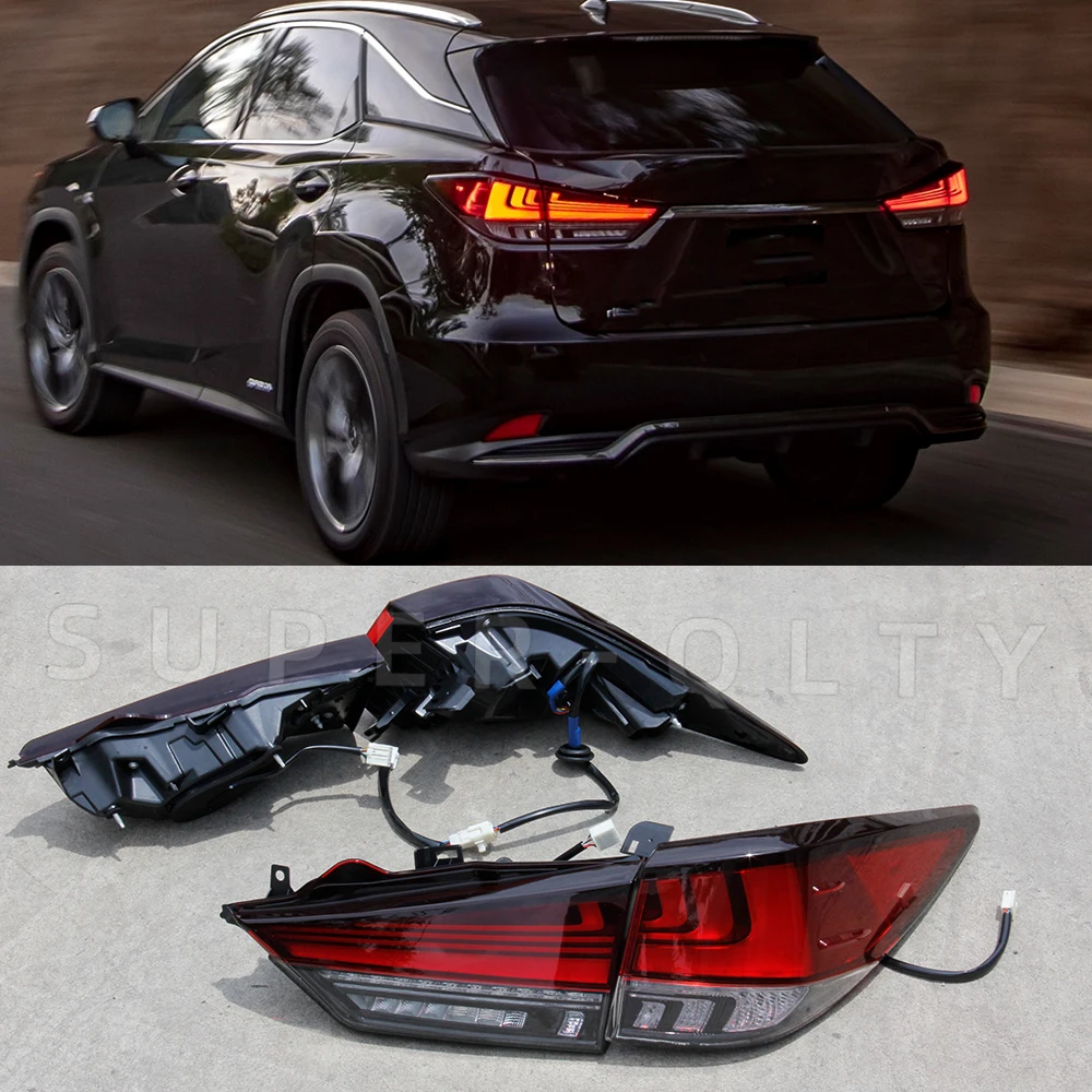 DEPO For Lexus RX 2016-2019 Tail Light 350L RX450h LED Tail Light Rear Taillight Lamp Reversing Breathing 4 PCS