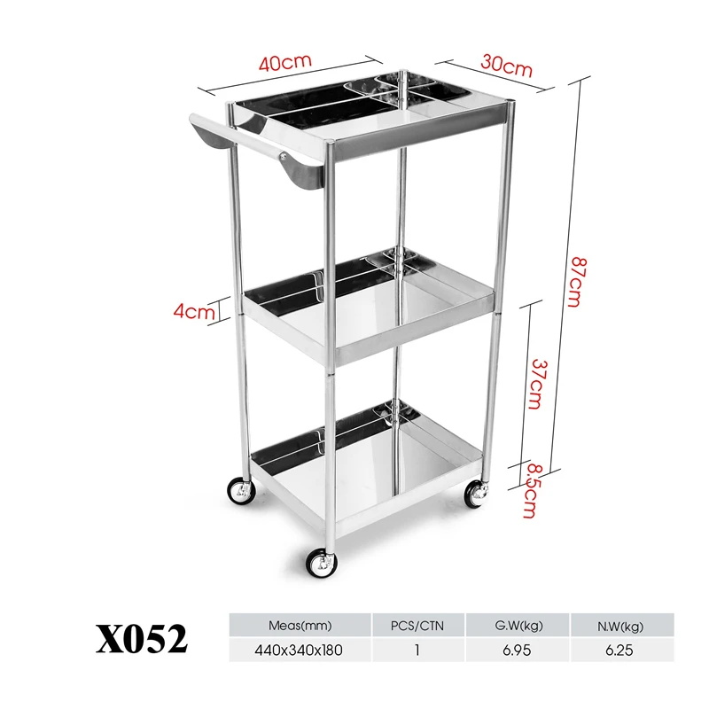 Trolley Cutting and Folding Hair Salon Special Hairdressing Ironing and Dyeing Trolley Trolley Tool Cart Tool Cabinet