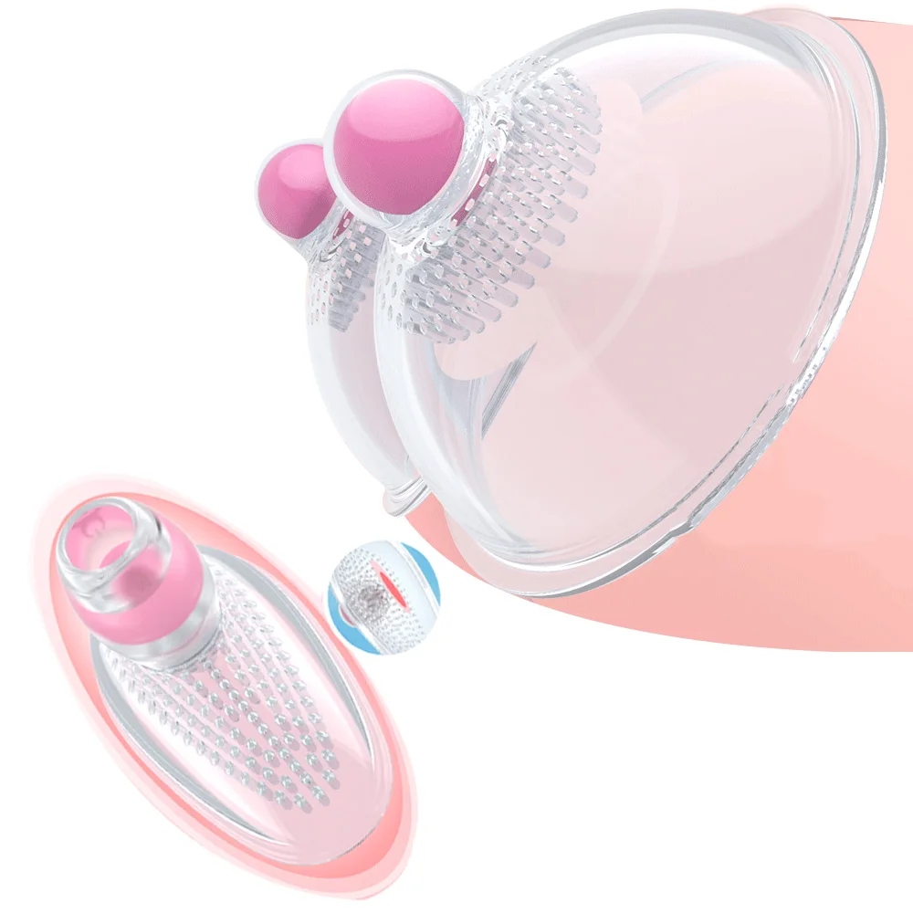 Women Pussy Brest Nipple Pump Sucker Electric Breast Pump Vibrator Nipple Chest Vaginal Suction Cover Enlarge Massager Sex Toys