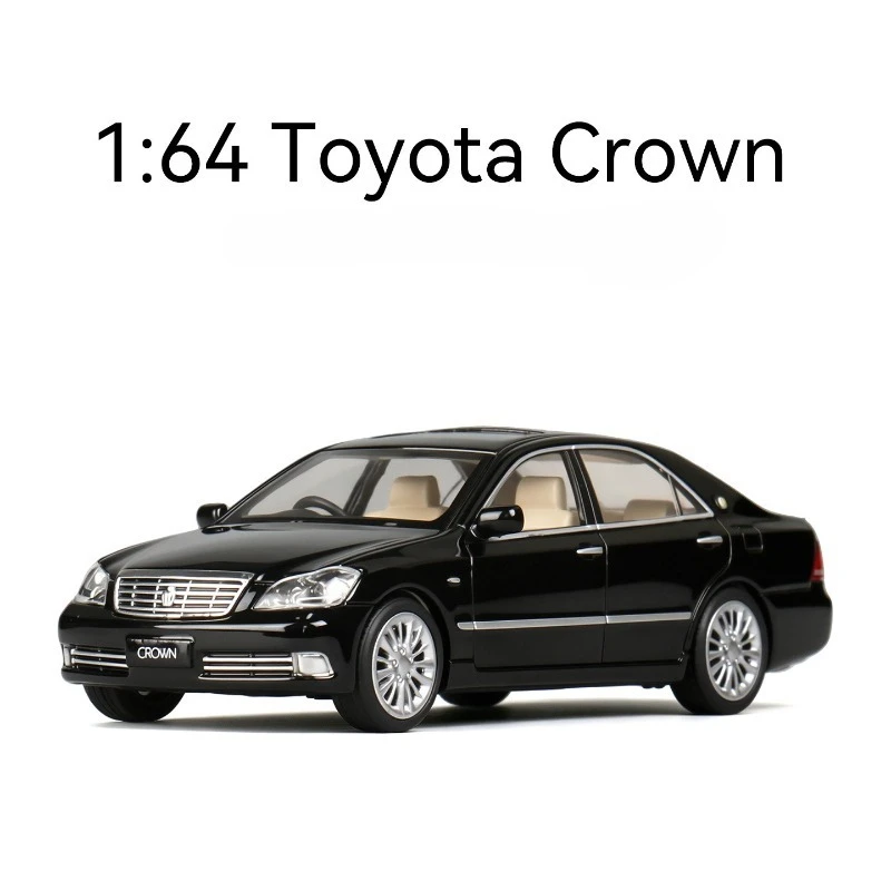 JKM 1:64 Scale 12th Generation Crown Diecast Car Model Metal Base Rubber Tires Collection Miniature Voiture Toy Vehicle Gift