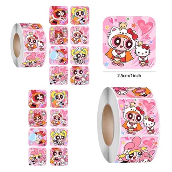 500PCS De Powerpuff Girls Anime Stickers Cartoon Anime Figuur Bloesem Bellen Boterbloem Afbeelding Roll Stickers DIY Speelgoed Sticker