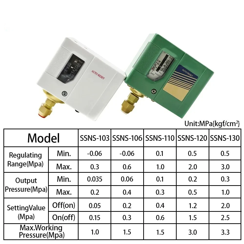 6 Electronic Pressure Differential SSNS-103 Controllwer Automatic Pressure Switch For Air Compressor Water Pump Controller Valve