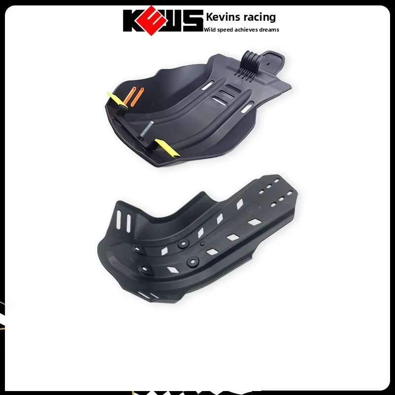 Motorcycle Engine Guard Skid Plate Underbody Protection Cover for Off Road Dirt Bike Enduro, Dual Color Finish, Bolt On Chassis