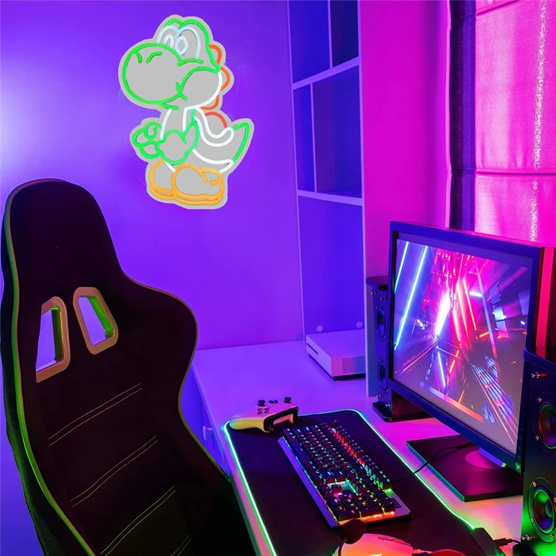 SEWS-Dinosaur Led Neon Sign Dinosaur Led Neon Sign Lamp For Bedroom, Study, Bar, Game Room, Club Decor