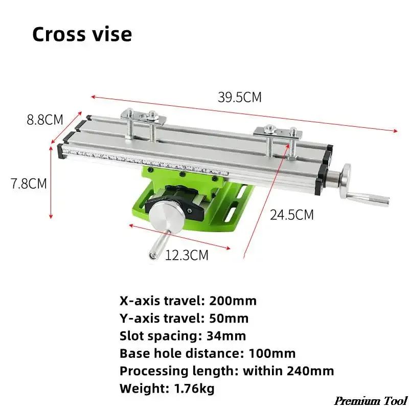 Bench Drill Milling Machine Variable Speed Drilling Chuck Base 3-16mm DIY Wood Metal Grade Drilling Machine Power Tools