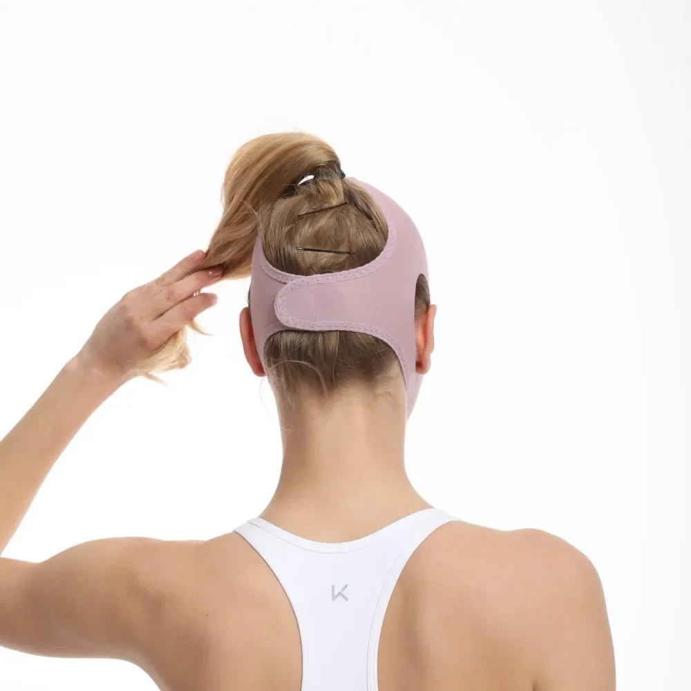 Banda adelgazante facial transpirable para mujer, moldeador de cara en V, cinturón para levantar mejillas y barbilla, correa de masaje Facial antiarrugas, cuidado de la piel