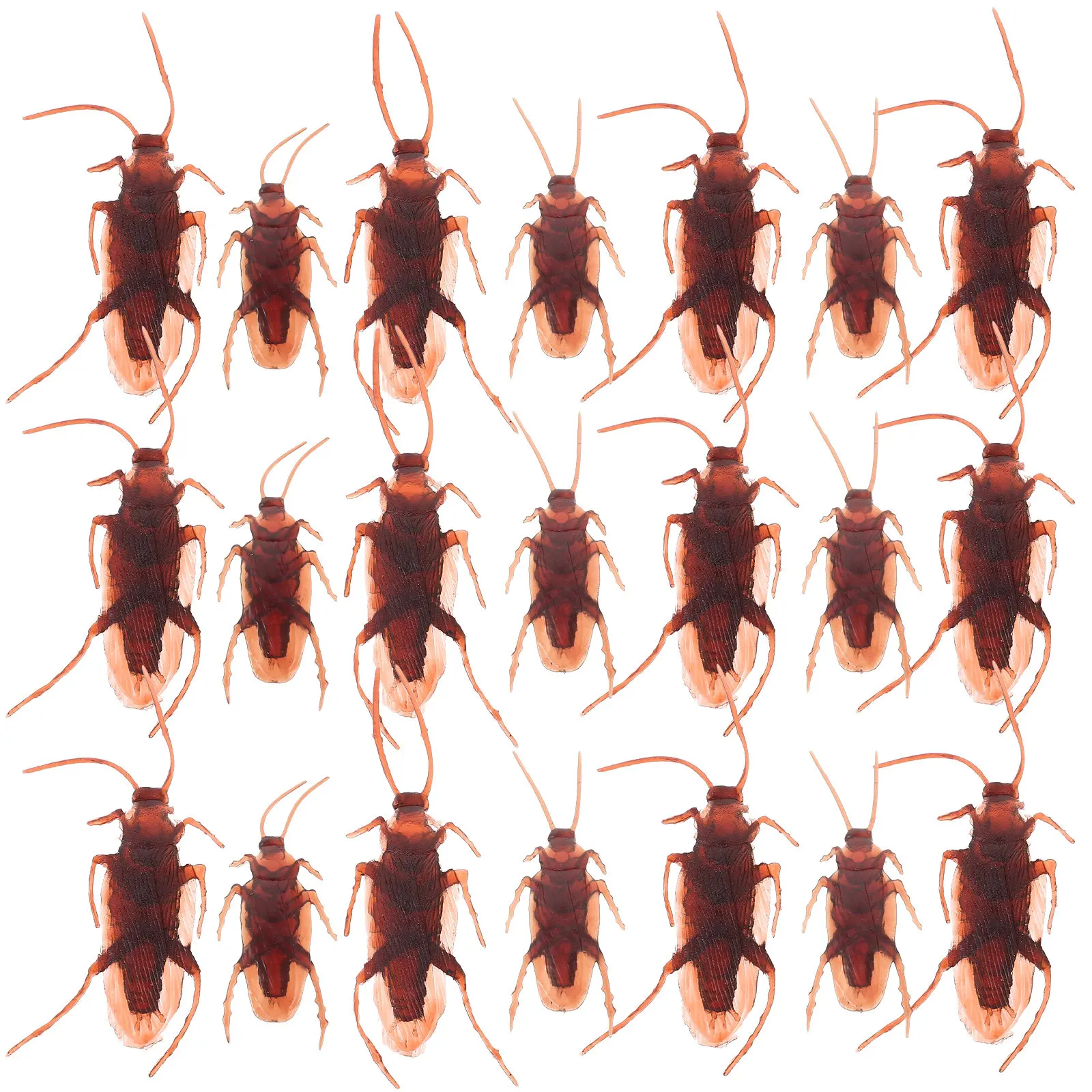 

100Pcs Realistic Fake Cockroach Prank Props Simulation Bugs Halloween Party Decoration Trick Game Props Scary Horror Fool's Day