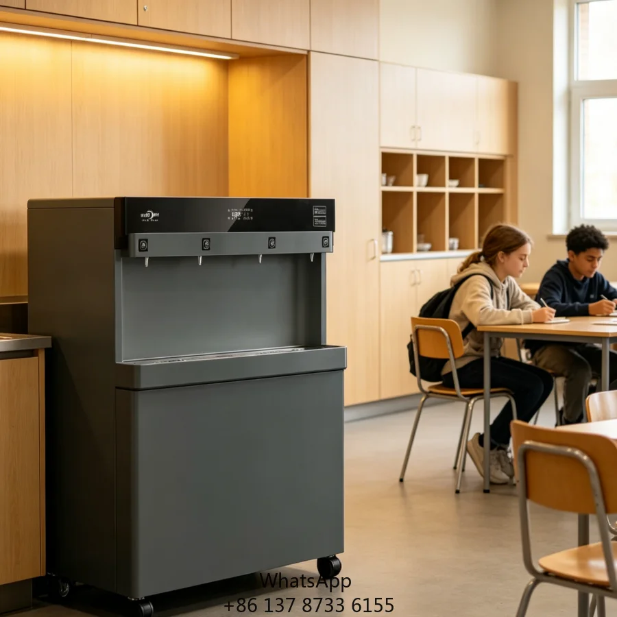 Commercial Office School Use Stainless Steel Compressor Hot And Cold Freestanding Water Dispenser With RO Filtration System