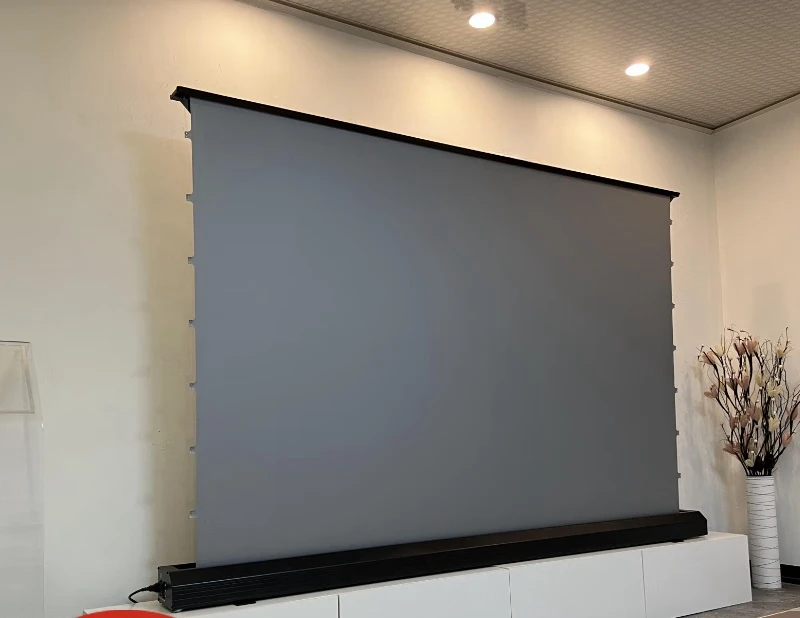 P6halr antike Umgebungs licht, das boden montierte versenkbare elektrische graue Alr-Projektions wand für Standard-/Langwurf-Beamer zurück weist – Detail 20