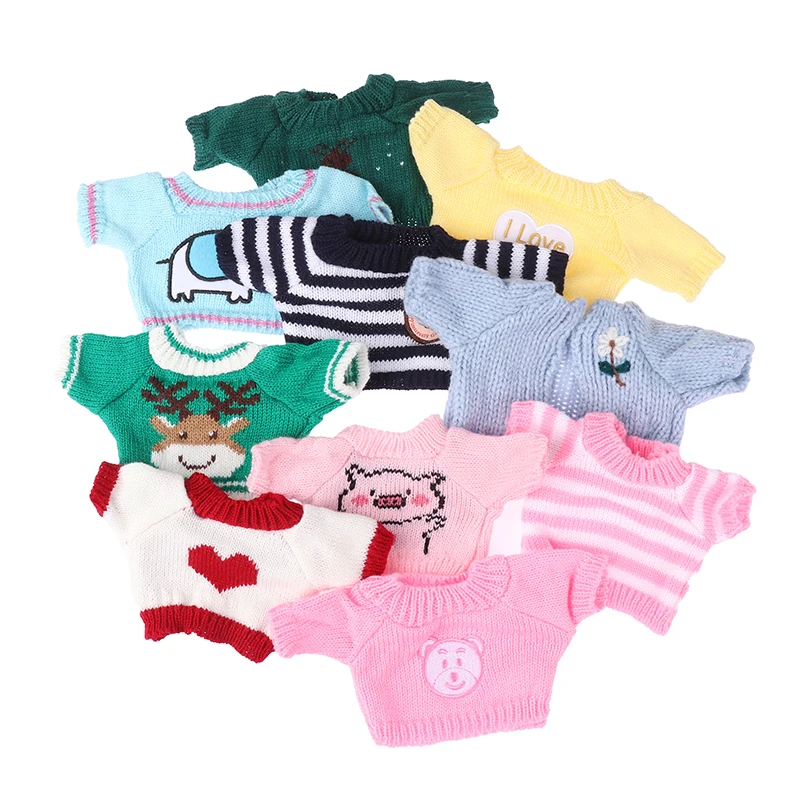 20cm Doll Clothes for Korea Kpop EXO Dolls Plush Star Doll's Clothing Sweater Stuffed Toy for Idol Dolls Accessories