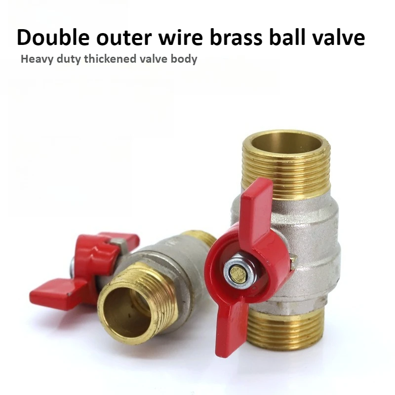Brass Globe Valve with Butterfly Handle, Two-piece External Thread 1/4 