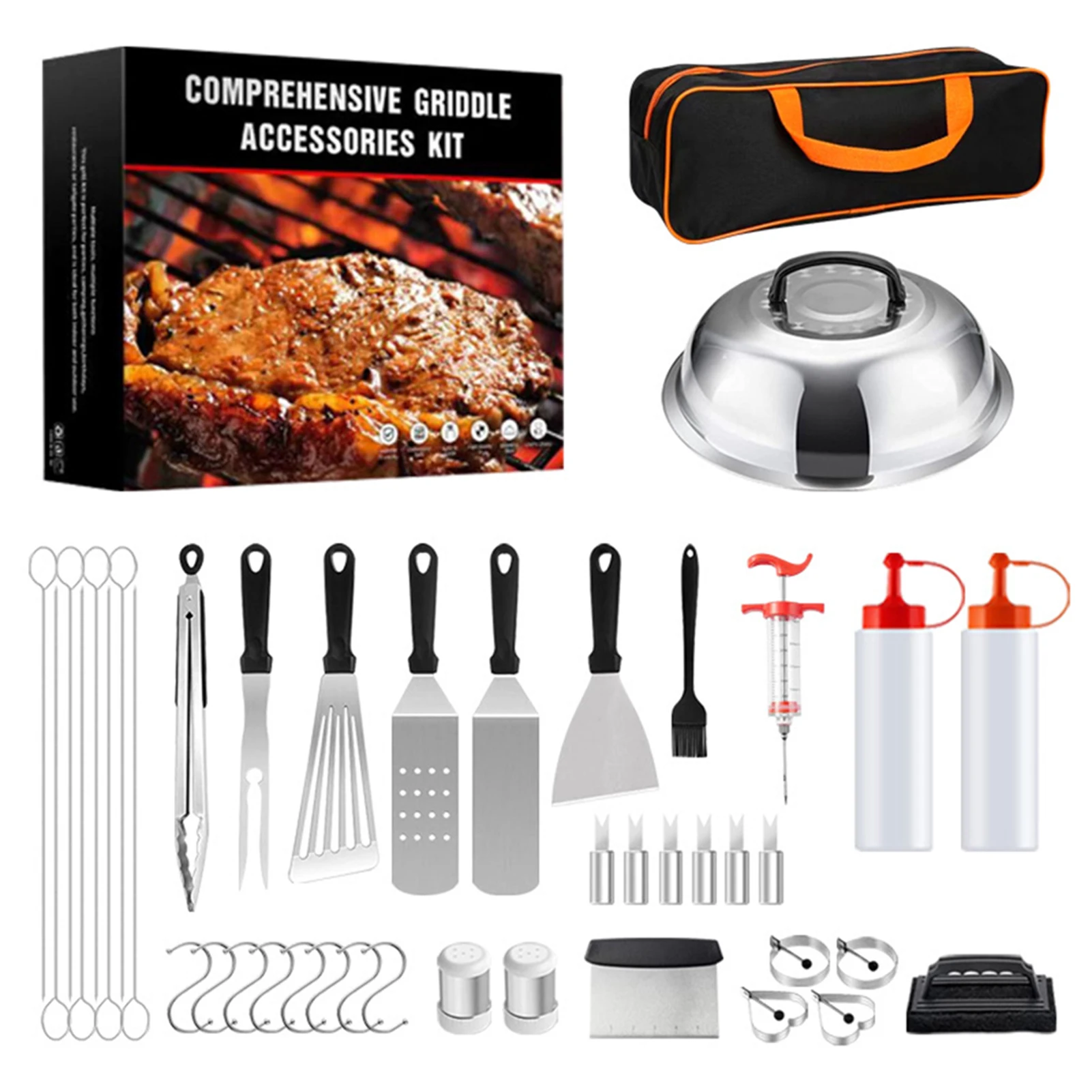 Outdoor Barbecue Tool Set Stainless Steel Barbecue Accessories Set Portable Bbq Tools Set With Storage Bag For Cooking Bbq