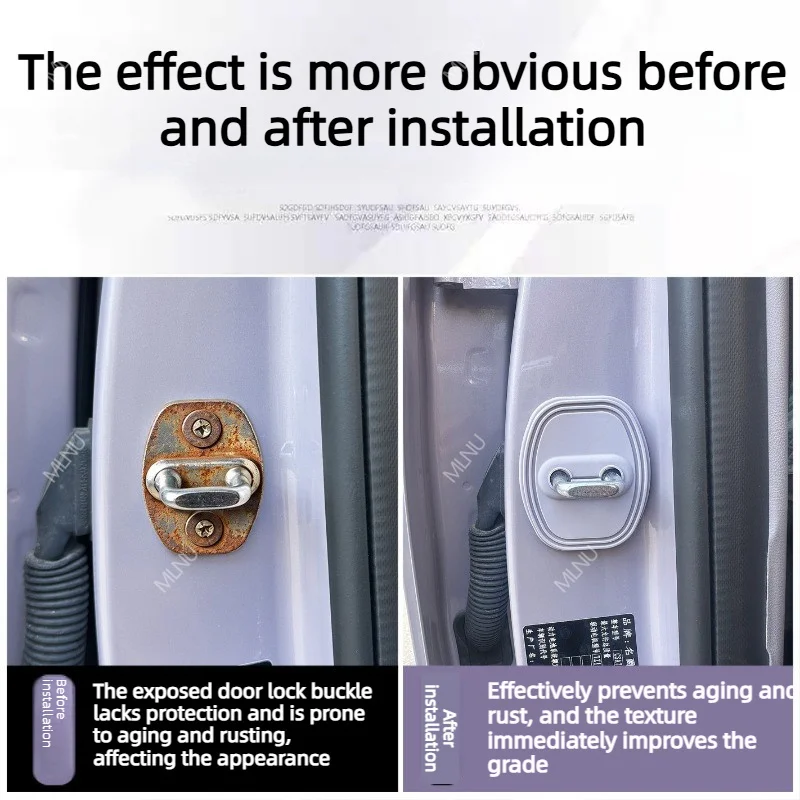 Door Lock Latch Cover For MG4 EV Urban 2026 Car Accessories Silicone Soft Shockproof Waterproof Dustproof Anti-Rust Durable - view 5