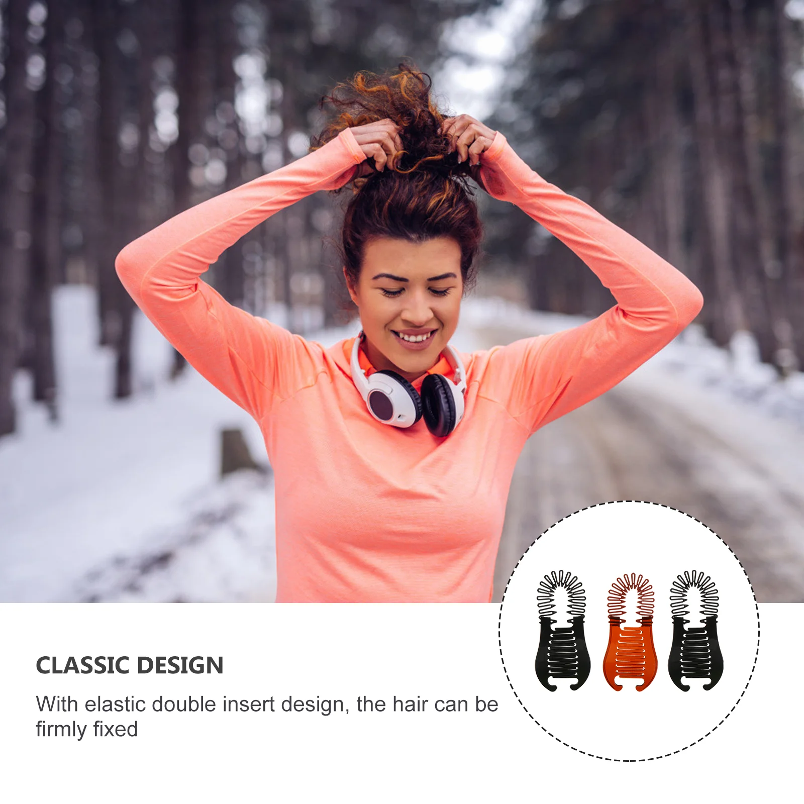 

6pcs Side Comb Banana Clips Elastic Fine Accessories Bride Durable Strong Structure Scalp Friendly Perfect Match All Hair Types