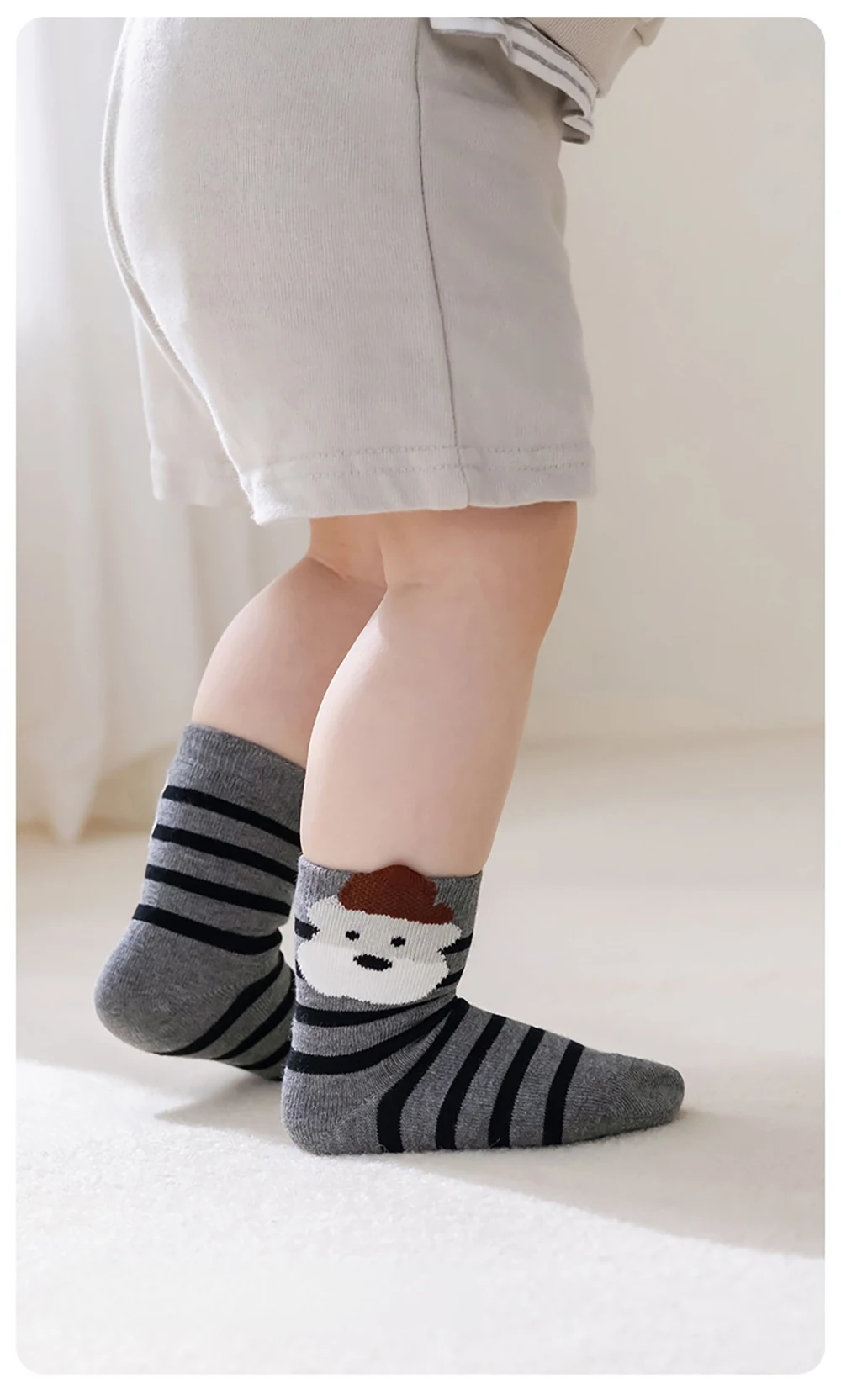 5 Paar MILANCEL Kindersocken 0-12T Cartoon-Tier-Mädchen-Herbstsocken Niedliche, bequeme Kindersocken für Jungen – Detail 10