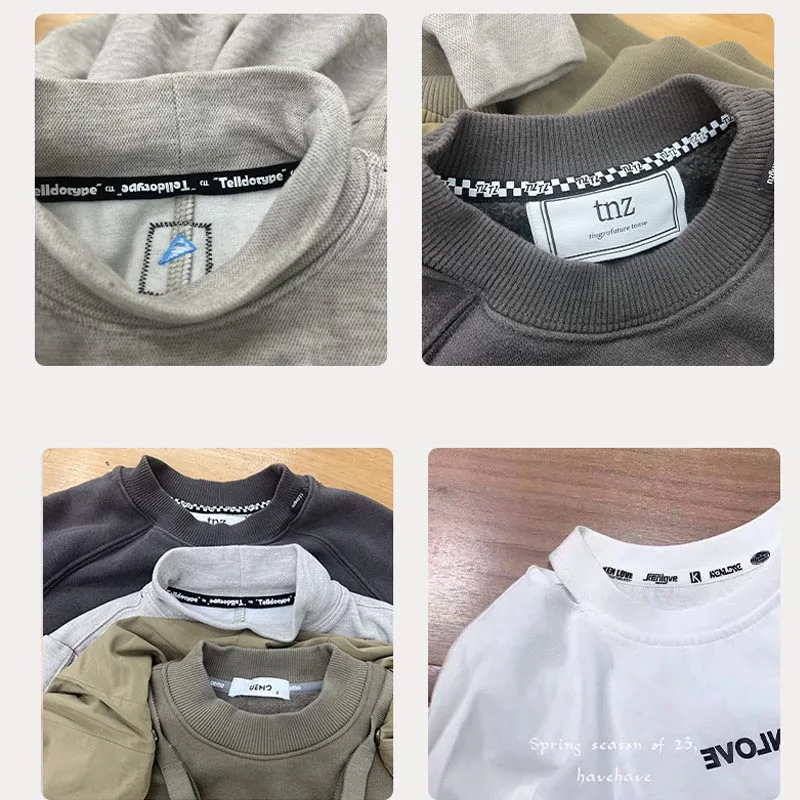 1000Y Customized sweatshirt T-shirt collars With 3D gold Print children\'s Clothing Edge Wrap Collar Strip Labels Elastic Belt