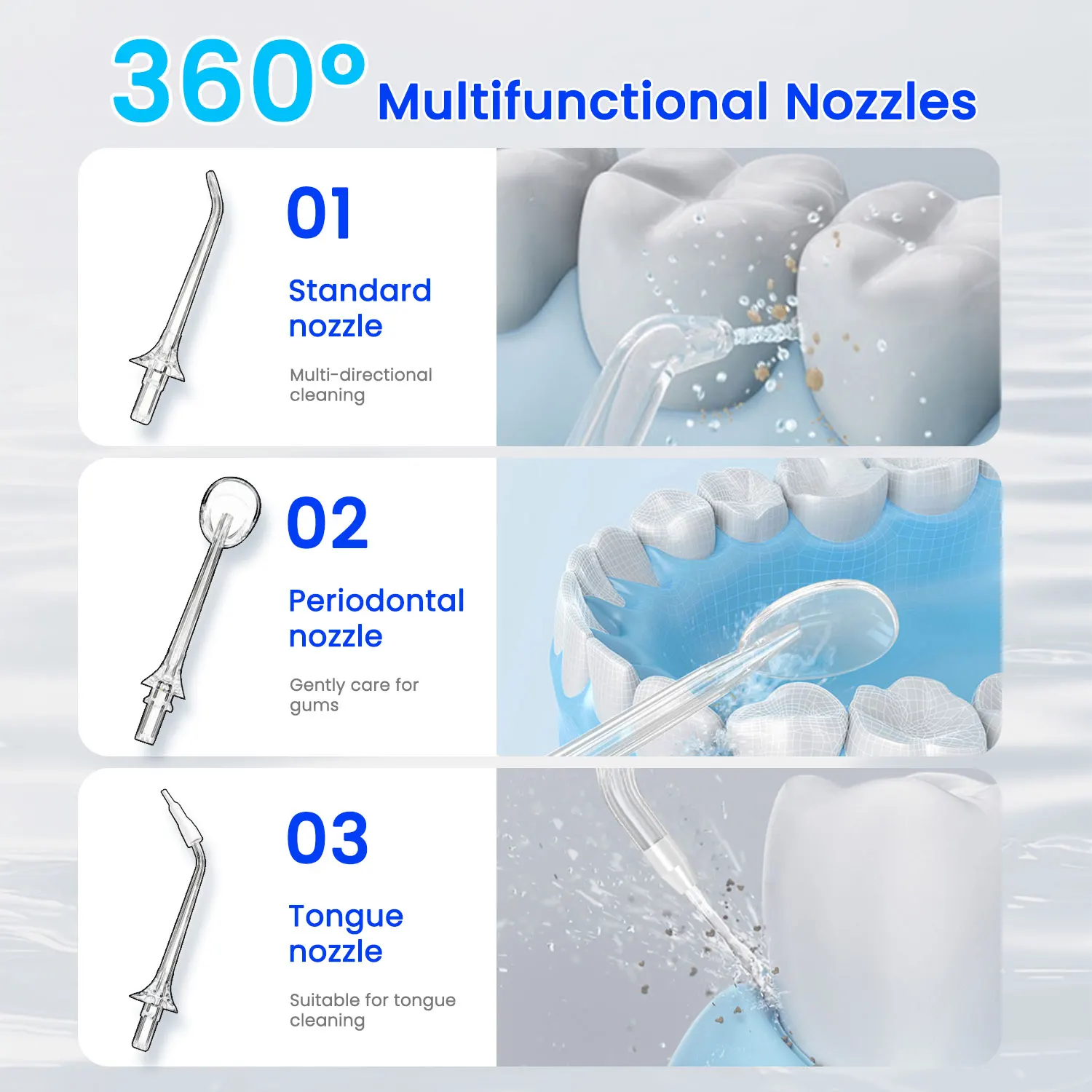 Fairywill USB المحمولة عن طريق الفم الري جهاز تنظيف الأسنان بالماء الأسنان المياه تبييض الأسنان 300 مللي 6 فوهات الفم تنظيف الفم للأقواس