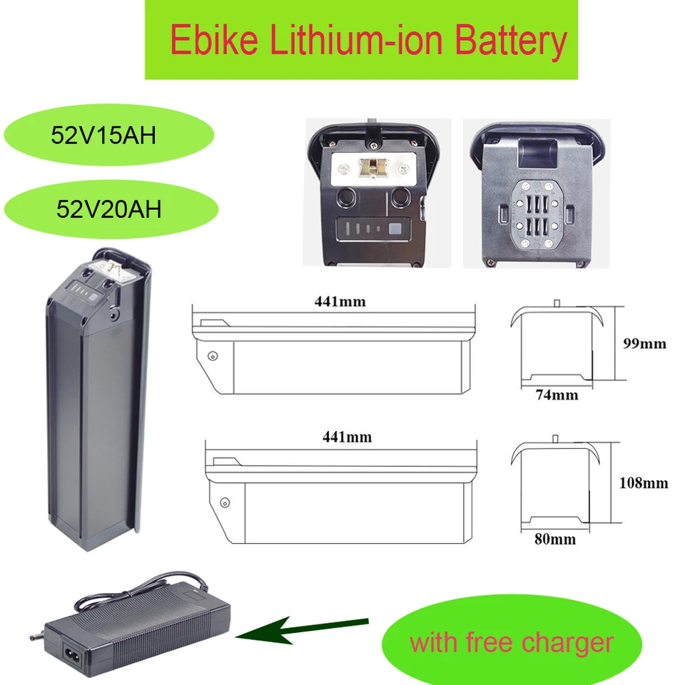 52V20Ah 電動自転車用バッテリー 52V 15Ah/20Ah 電動自転車バッテリー 21700リチウム電池
