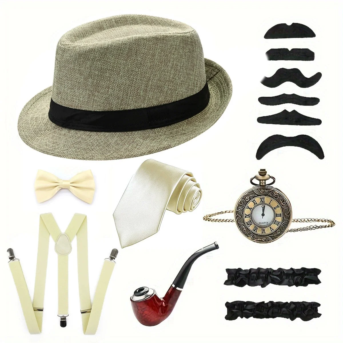 men's-and-women's-fashionable-gentleman's-top-hat-set-party-and-ball-costume-hat-gift-set-versatile-jazz-hat