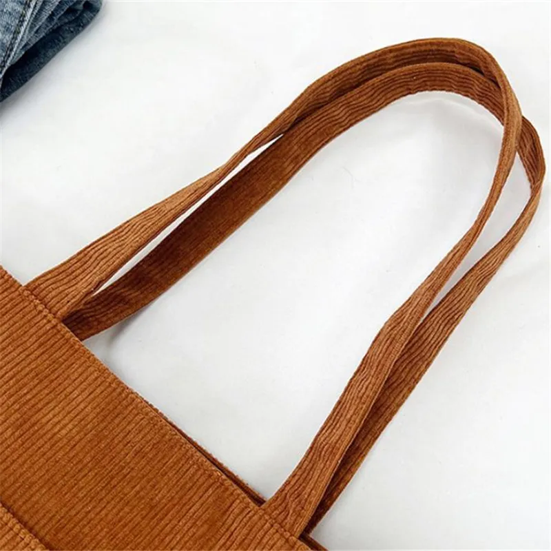 Damen-Cord-Tragetasche, Lässige Große Mode-Unterarmtasche für Ausgehzwecke, Minimalistische Handtaschen Schultertasche – Detail 27