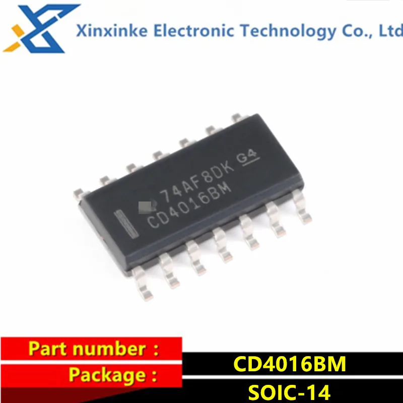 

10PCS CD4016BM96 SOIC-14 CD4016BM Analog Switch ICs CMOS Quad Bilateral Switch CD4016B Four way bidirectional switch Brand new