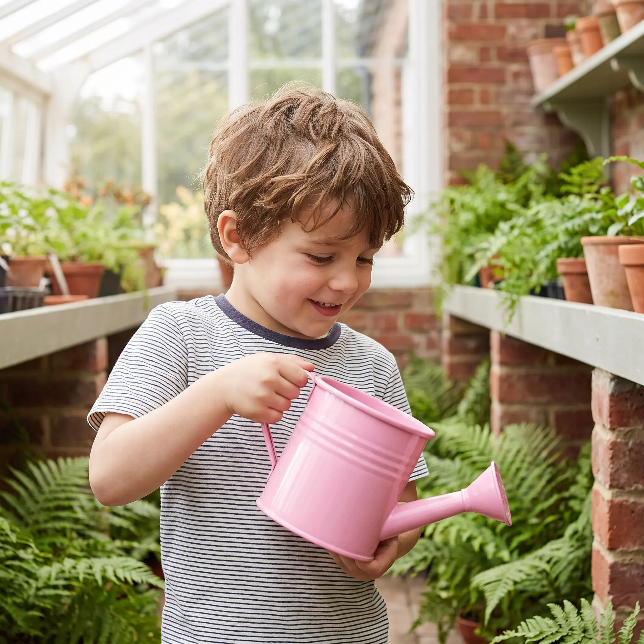 5Pcs Child Size Watering Cans Iron Watering Kettles Large Opening Easy Refill for Garden Plants Colorfull Garden Can