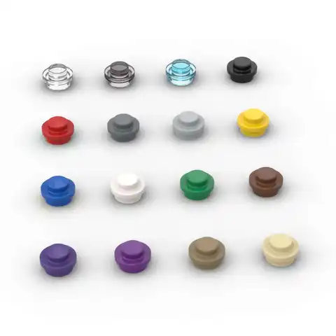 MOC 10PCS 4073 라운드 1x1 빌딩 블록 6141 30057 원형 플레이트 벽돌 입자 퍼즐 아이디어 장난감 어린이 생일 아이 선물