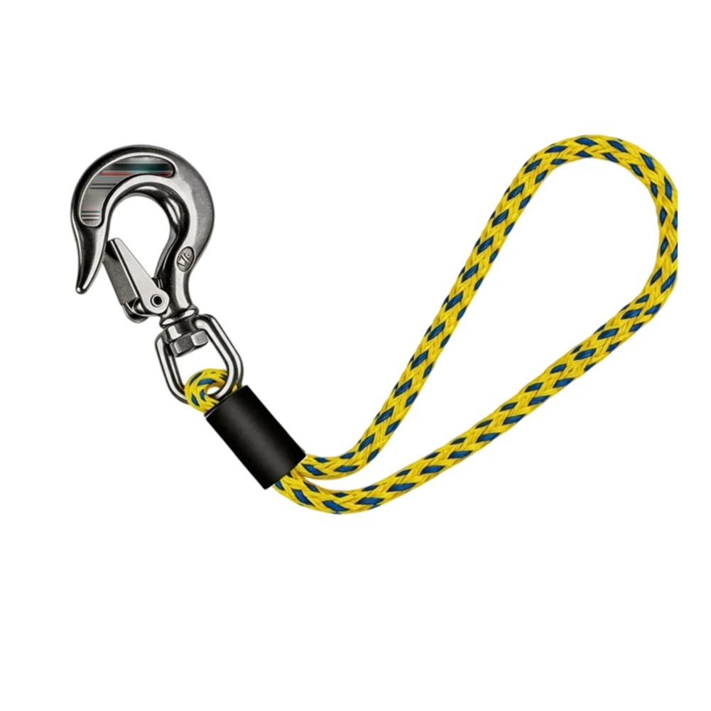 PE Material Tow Rope Quick Connector 46cm 2.4m for Tubing Boats Featuring Rust Proof 304 Stainless Steel Buckle and Hook
