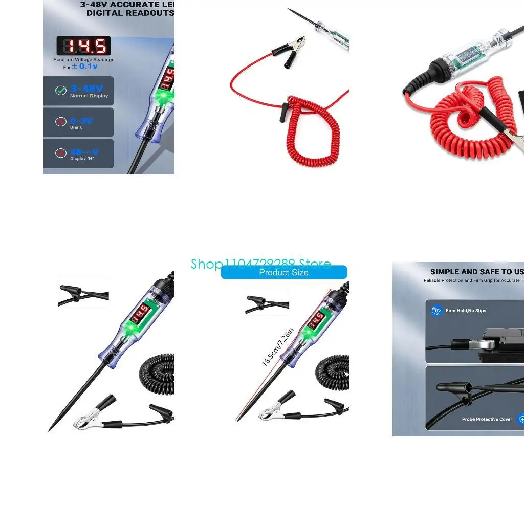 D8KE Pen-Style Automotive Circuit Tester with Display for Garage Service
