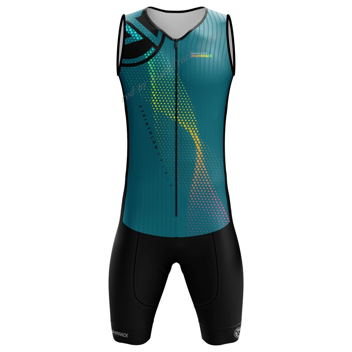 ProRaces Triathlon Trisuit Sleeveless Training Clothing Colorful Skinsuit RIGHTTRACK Swimming Cycling Running Skating Apparel