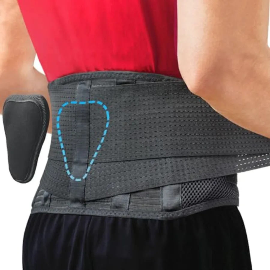 

Back Brace for Lower Back Pain - Immediate Relief from Sciatica, Herniated Disc, Scoliosis - Breathable Design With Lumbar Supp
