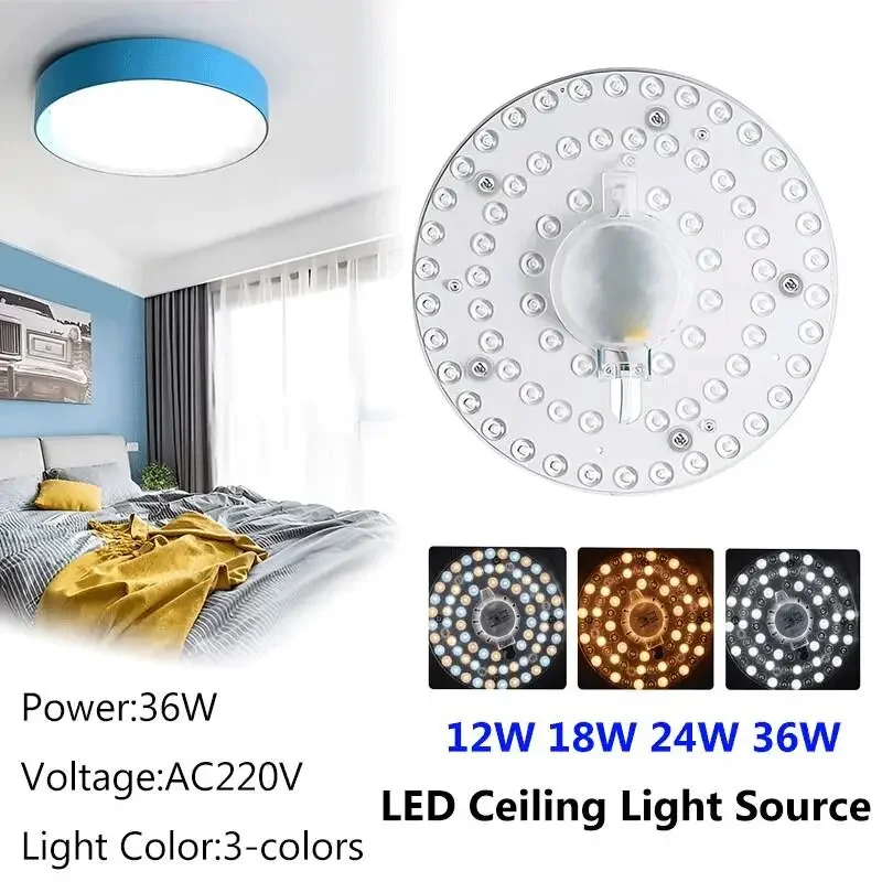 36W 24W 18W 12W LED Circular Ceiling Light Replaces Circular Module AC 220V for Indoor Decorative Lighting