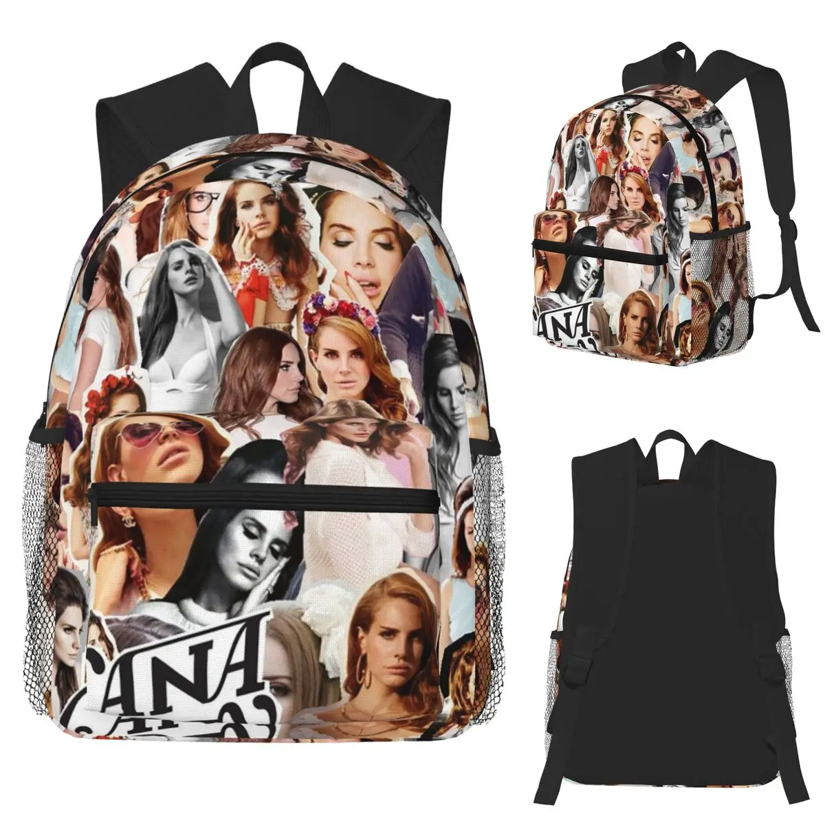 

Lana Del Rey Singer Student Backpack School Bag Hiking Travel Daypack for Men Women Fashion Bookbag Shoulder Bags