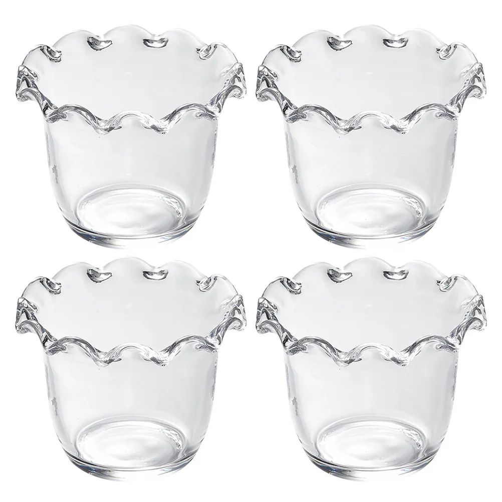 

4Pcs Premium Glass Salad Bowl Fruit Bowl with Large Opening Deep Design for Serving Salad Snacks Dessert Yogurt At Home