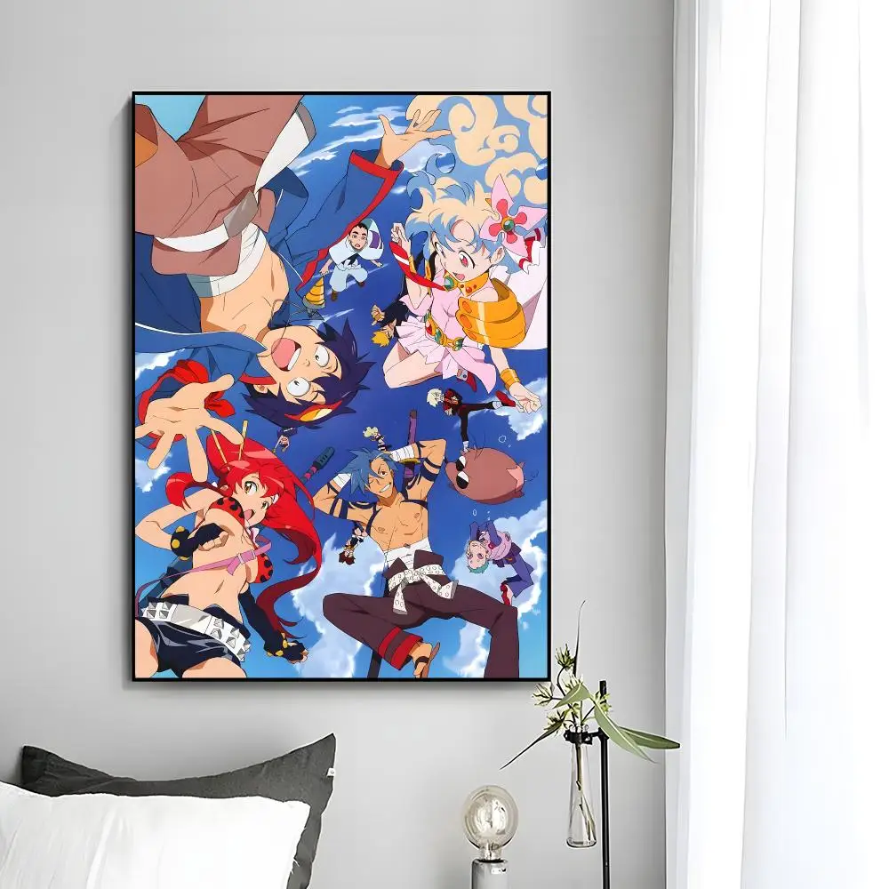 Action-Anime-Poster „T-Tengen Toppa Gurren Lagann“, Wandkunstdruck, dekoratives Wandbild, Heimdekoration, Geschenk, ungerahmt – Detail 14