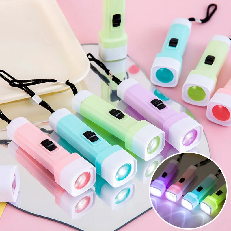 12-48PCS Candy Color Glowing Flashlight Camping Toy Birthday Party Favor Kids Gifts School Prize Wedding Gifts Guests Giveaways