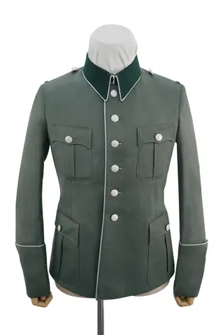 GUDA-B004 WWII German Heer M41 Officer General Gabardine piped service tunic Jacket