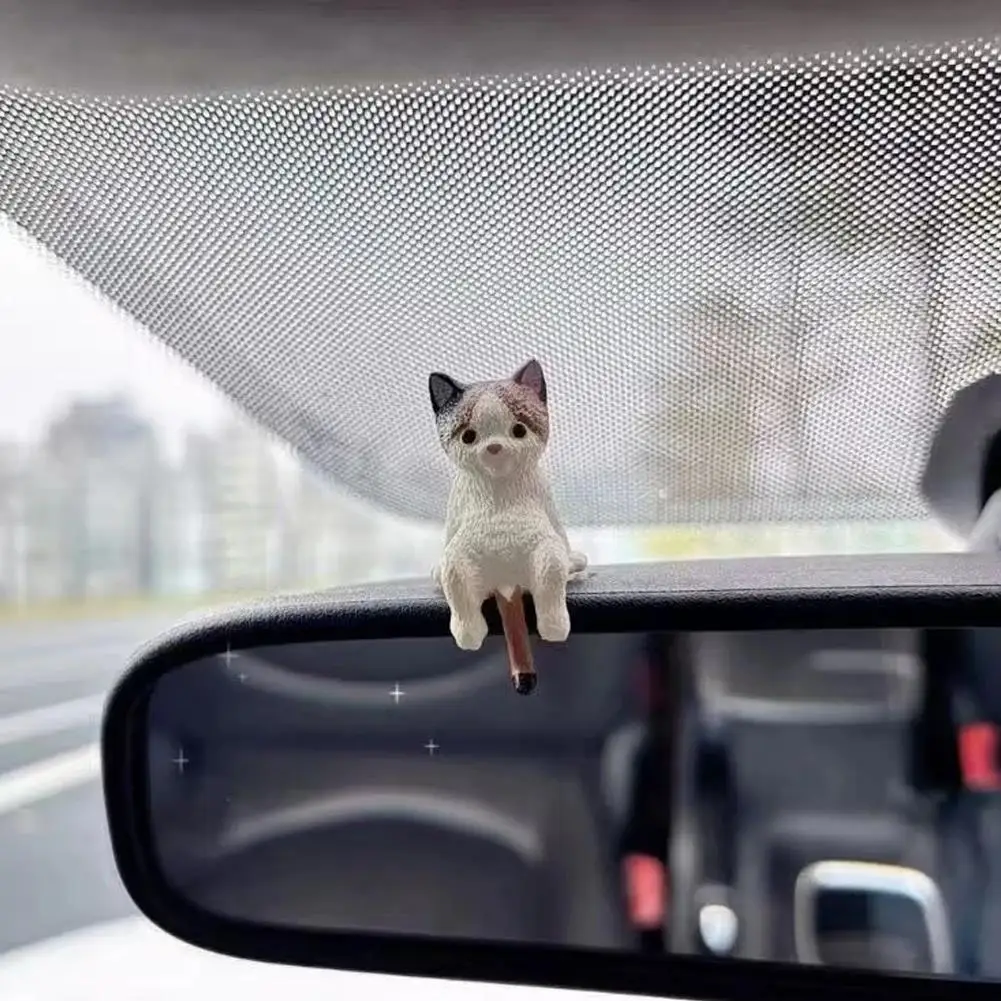 1-4pcs Cute Kitten Decoration Creative Sleeping Cat Doll Home Ornaments Toys Cat Car Interior Landscape Decoration Adorable Gift