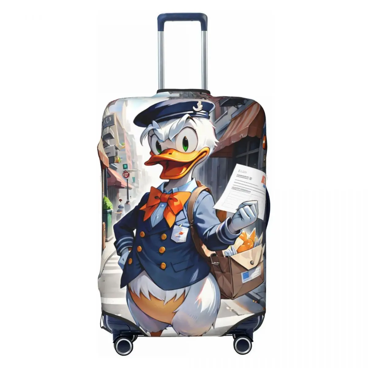 

Пользовательский Дональд Дак Kawaii чехол для багажа модный мультфильм фильм чемодан защитные чехлы костюм для 18-32 дюймов