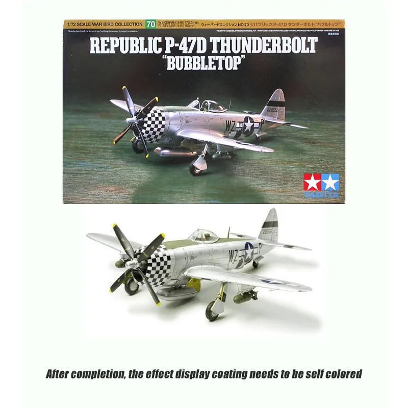 

TAMIYA toys model Aircraft building Model Kit 60770 1/72 scale republic p-47d thunderbolt "bubbletop"