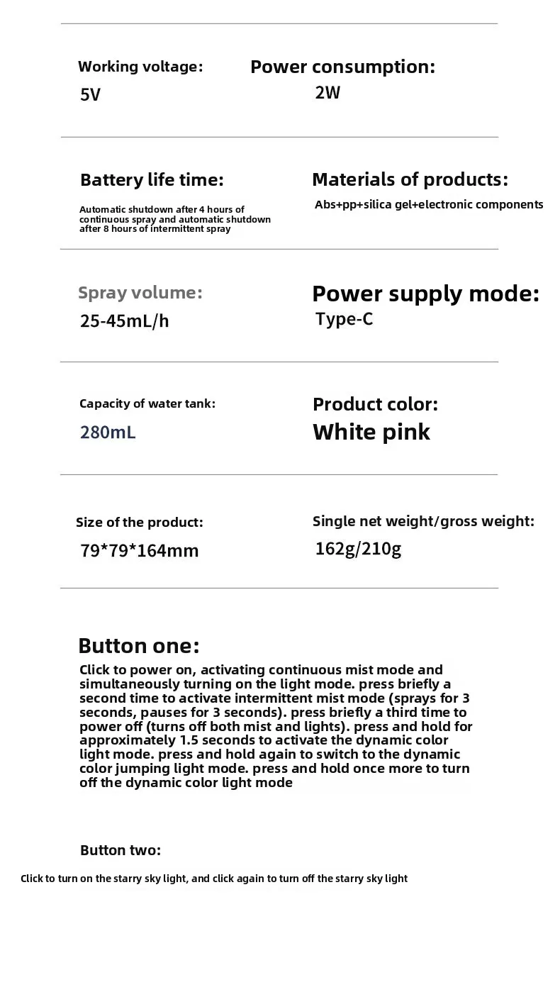New Star Projection USB Ultrasonic Car Air Humidifier Household Hydrating Nebulizer