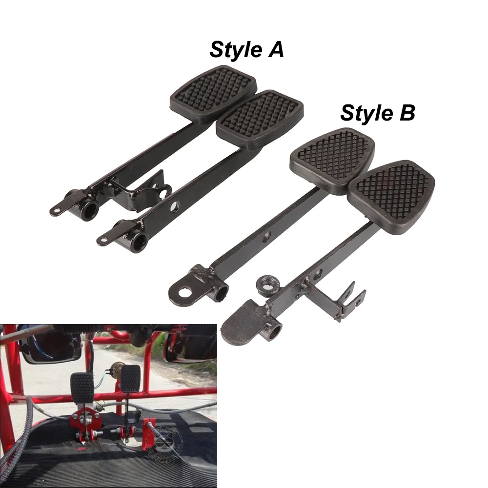 

1 pair Brake Throttle Pedals Car Accelerator Pedal Nonslip Foot Rest Gas-Brake Pedal for Go Kart UTV ATV Accessories