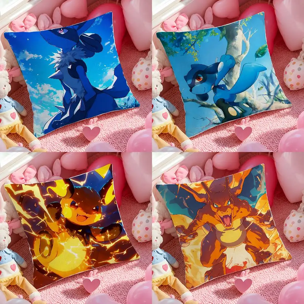 Pokemon Charizard Anime Plush Pillow Cover Soft Short Plush Cushion Cover For Sofa Bedroom Home Decor Gift Decoration