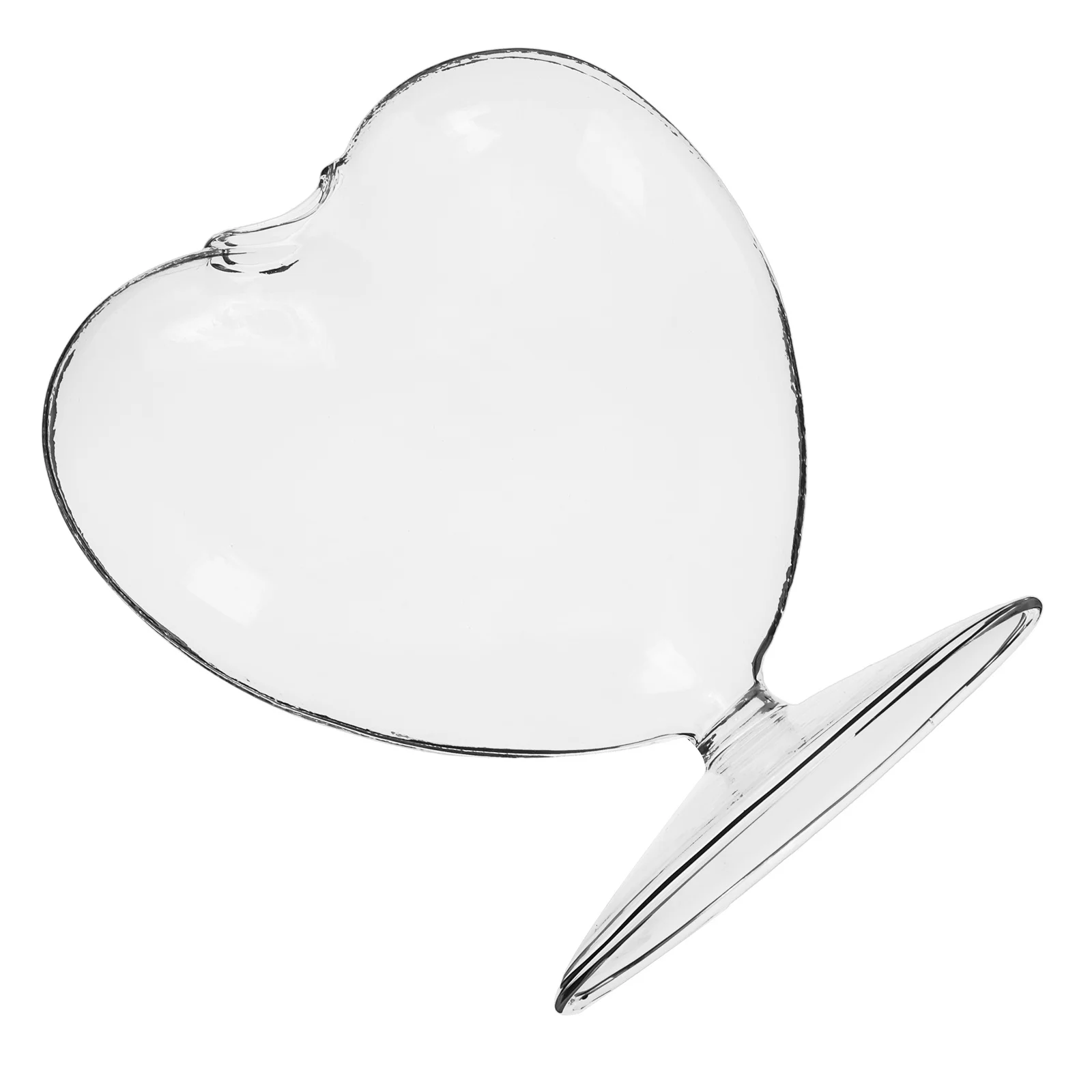 

Small Clear Heart Glass Vase Minimalist Water Plant Pot for Home Decor Wedding Party Holiday Gift Vase Flower Glass