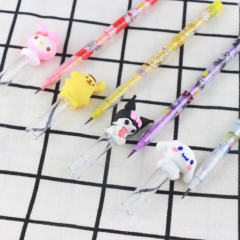 Sanrio Cartoon Pencil Silicone Bullets 56pcs A Box Of Non-Cutting Drawing Pencils Students Writing Gifts Stationery School Supp