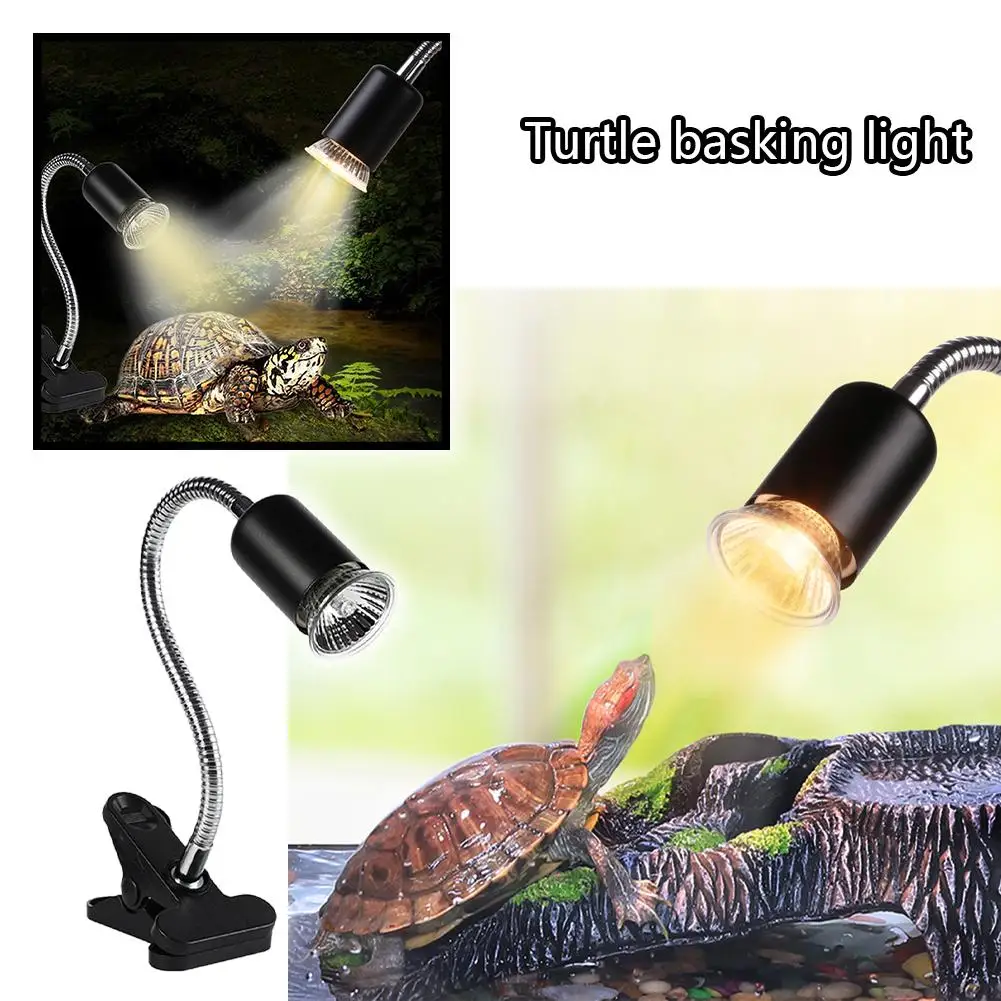 50w UVA+UVB Turtle Fluorescent Lamp Crawling Heat Lamp Dimming Suntan Lamp Turtle Lizard Back Timing Amphibian Thermal Calc R4C6