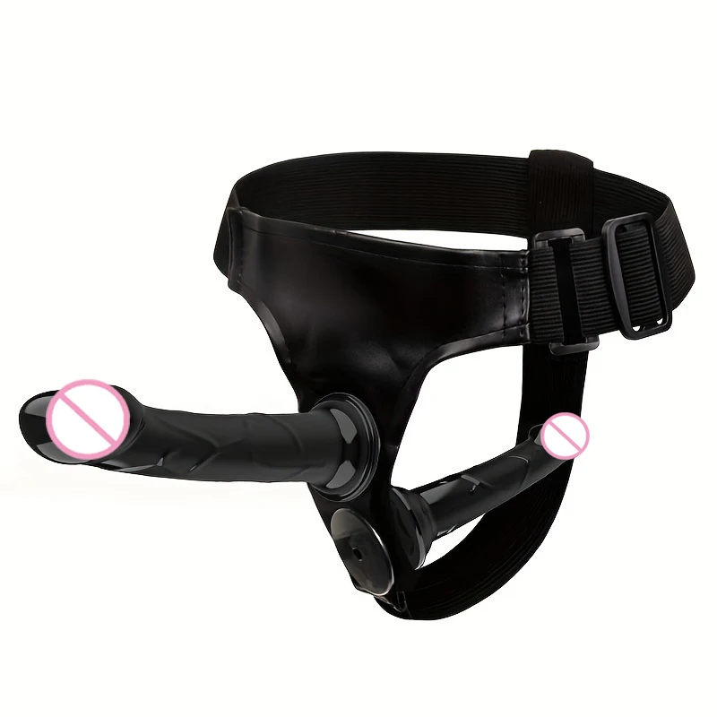 Doppel Penis Realistischer Dildo Strapon Ultra Elastischer Harness Gürtel Strap on Big Dildo Erwachsene Sex Spielzeug für Frau Lesben Sex Spielzeug