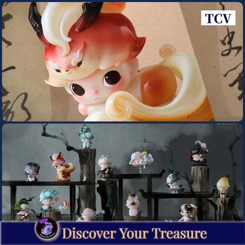 

Tcv Popmart Dimoo Stories In The Cup Series слепая коробка игрушки аниме фигурка Mystery Box куклы для девочек Новый год подарок-сюрприз