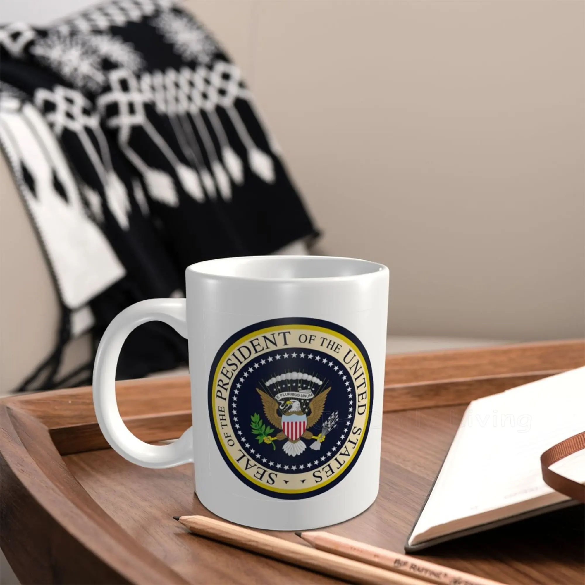 Seal of The President of The United States Coffee Mug Funny Ceramic Cups Office Tea Cocoa Cup Home Kitchen Decor Unique Gift