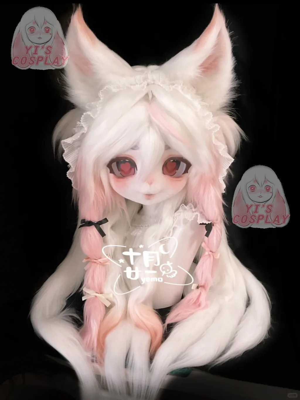 Yis cosplay Custom Furry head Kigurumi Head Cosplay Kemono Fursuit Handmade Headsets Beast Customized Fursuit Kemono Head